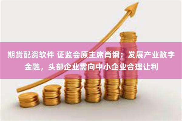 期货配资软件 证监会原主席肖钢：发展产业数字金融，头部企业需向中小企业合理让利
