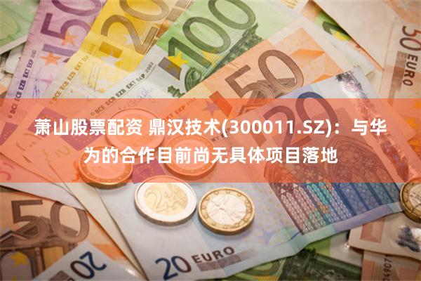 萧山股票配资 鼎汉技术(300011.SZ)：与华为的合作目前尚无具体项目落地