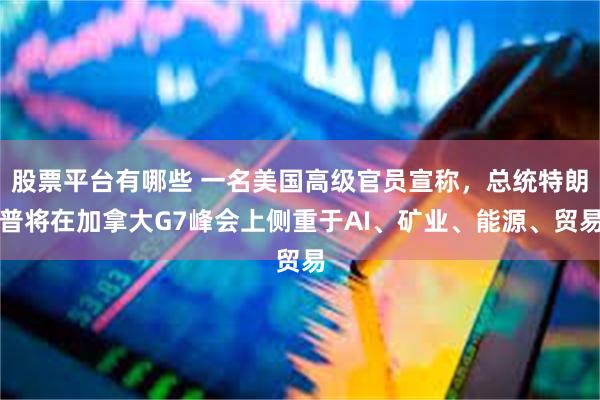 股票平台有哪些 一名美国高级官员宣称，总统特朗普将在加拿大G7峰会上侧重于AI、矿业、能源、贸易
