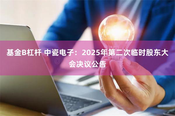 基金B杠杆 中瓷电子：2025年第二次临时股东大会决议公告